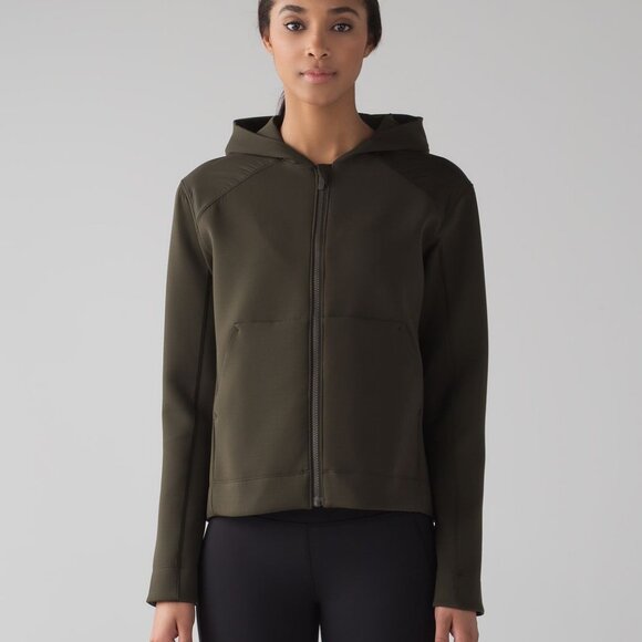Lululemon Re-Form Jacket Dark Olive - VEUC - Size 8 - Picture 1 of 12